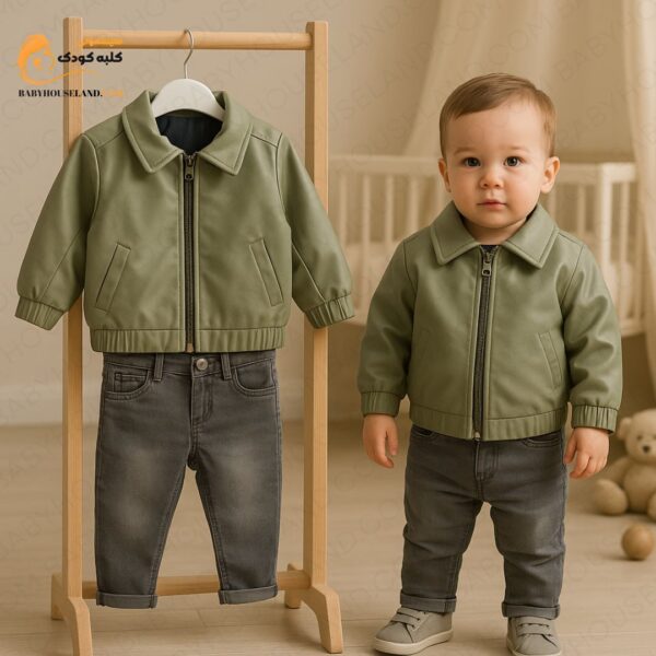 ست زمستونه چرم ۲تیکه bebuskids 3435