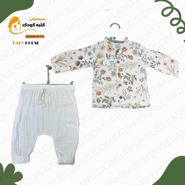 بلوز شلوار مسلین Minibubbles 22087