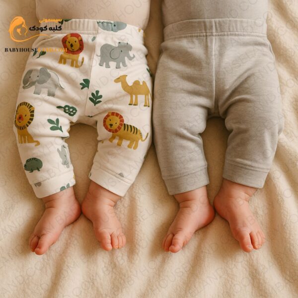 شلوار ۲عددی طرح حیوانات hudson baby 01278