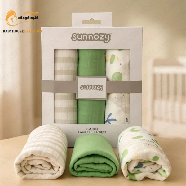 پارچه خشک کن پک ۳عددی رنگ سبز  Sunnozy