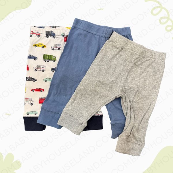 شلوار 3عددی طرح ماشین hudson baby 00642