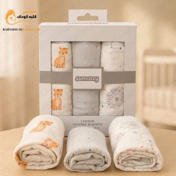 پارچه خشک کن پک ۳عددی رنگ طوسی Sunnozy