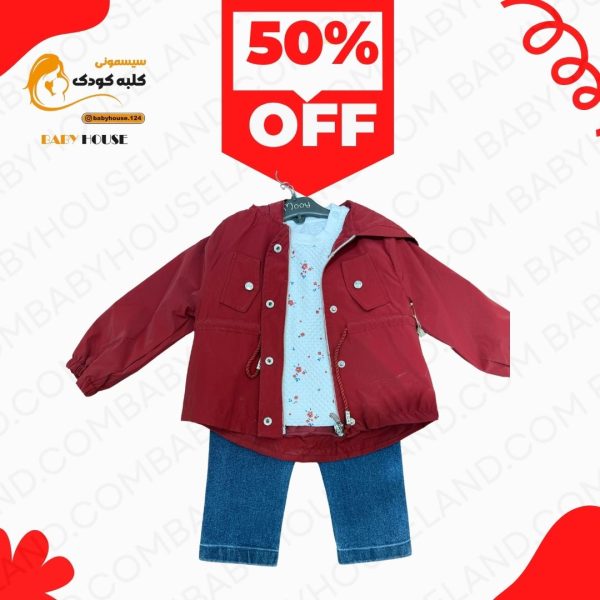 پیراهن دخترانه۳تیکه 8005