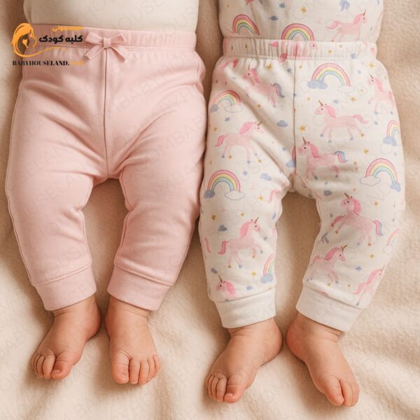 شلوار 2عددی طرح یونی کورن hudson baby 01294