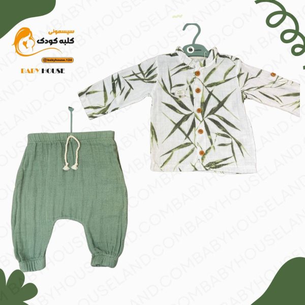 بلوز شلوار مسلینMinibubbles 22080