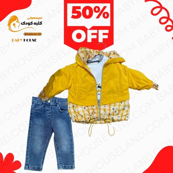 پیراهن دخترانه۳تیکه8011