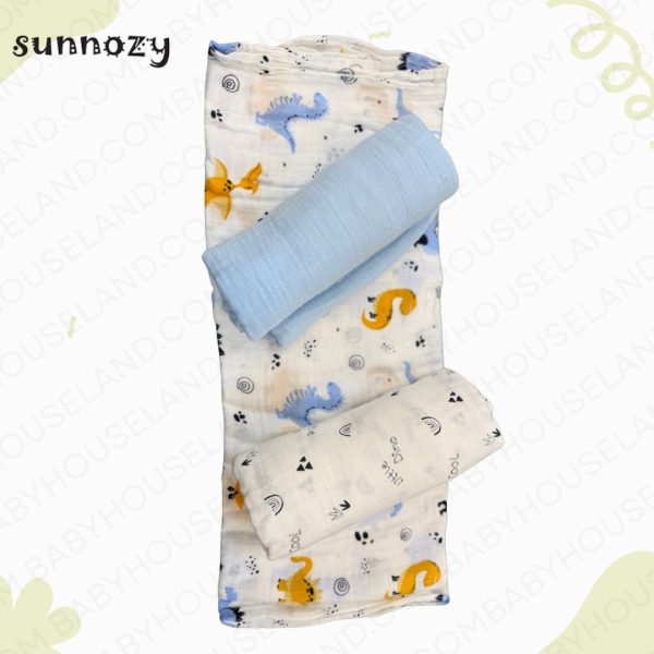 پارچه خشک کن پک ۳عددی طرح دایناسور Sunnozy