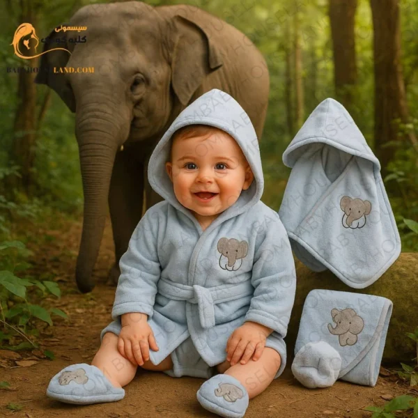 پک حوله ۴تیکه طرح فیل