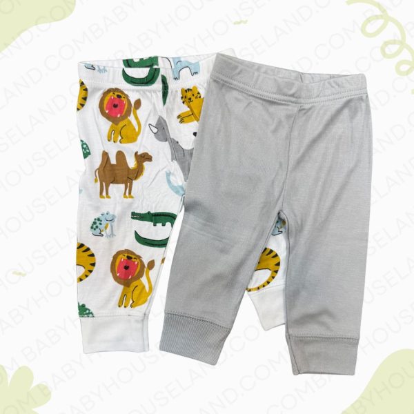 شلوار ۲عددی طرح حیوانات hudson baby 01278