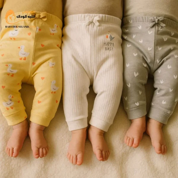 شلوار طرح اردک پک ۳عدد  379 sunnozy