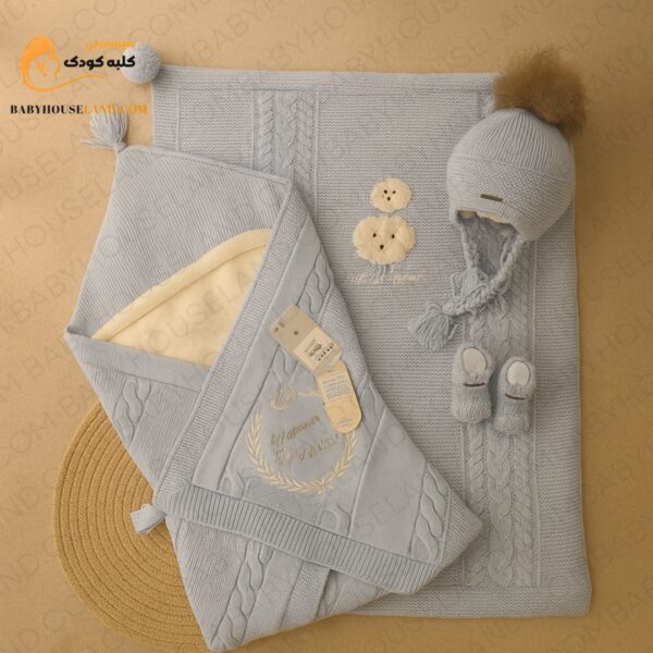 ست۴تکه پسرانه رنگ ابیBabyMia40321