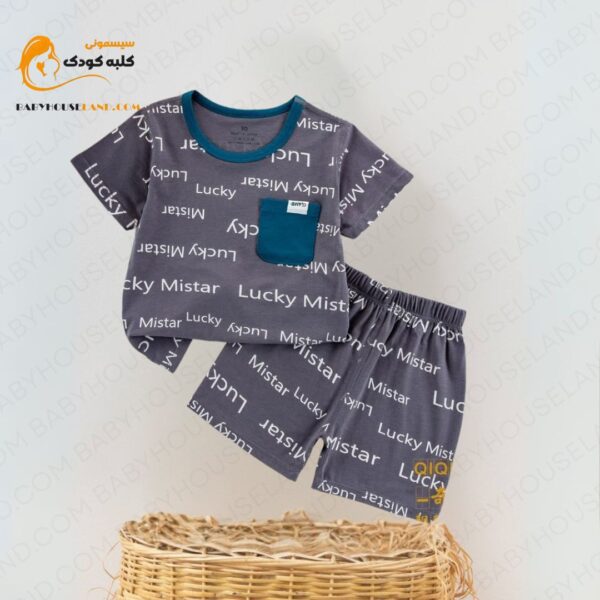 ست بلوز شورت طرح Lucky Mistar