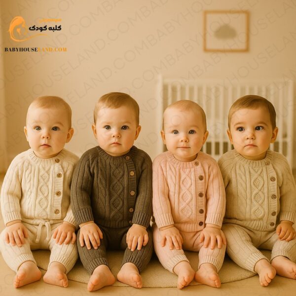لباس دو تیکه زمستانه بافت BabyMia 6000