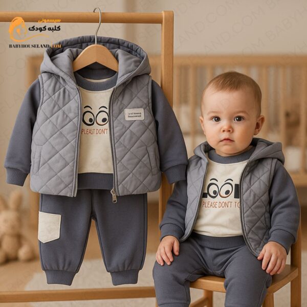 ست پافر کلاهدار ۳ تیکه Comfort Baby 133-1003