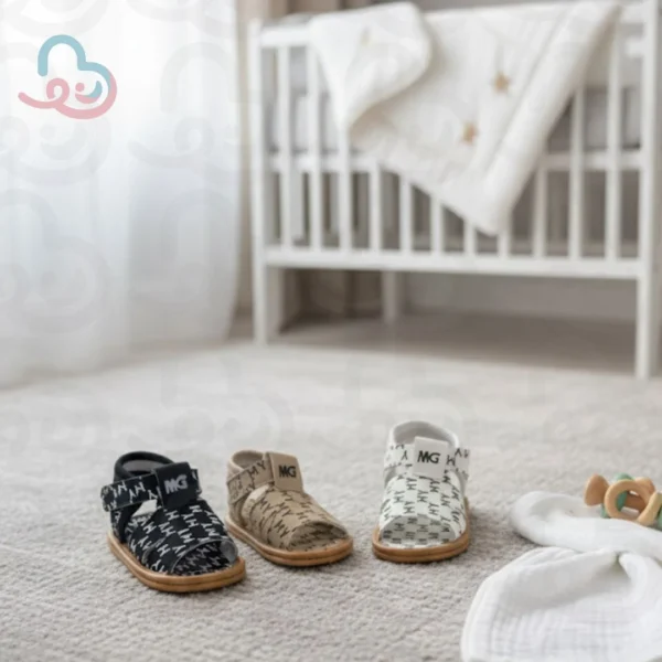 کفش بچگانه جلو باز با بند چسبی a04