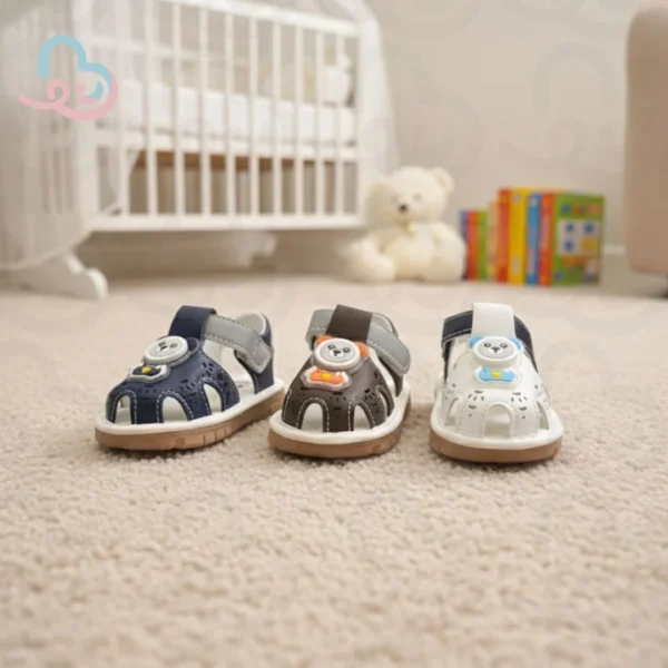 کفش بچگانه جلو باز با بند چسبی a17