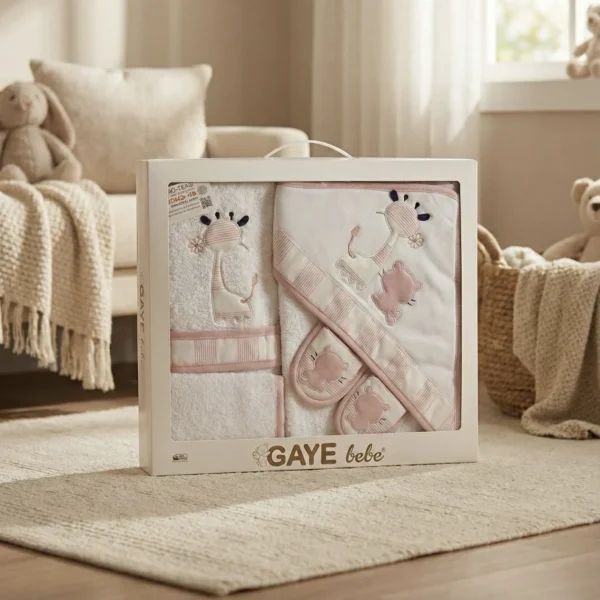 سرویس حوله ۴تیکه طرح زرافه ۸۶۴ Gaye